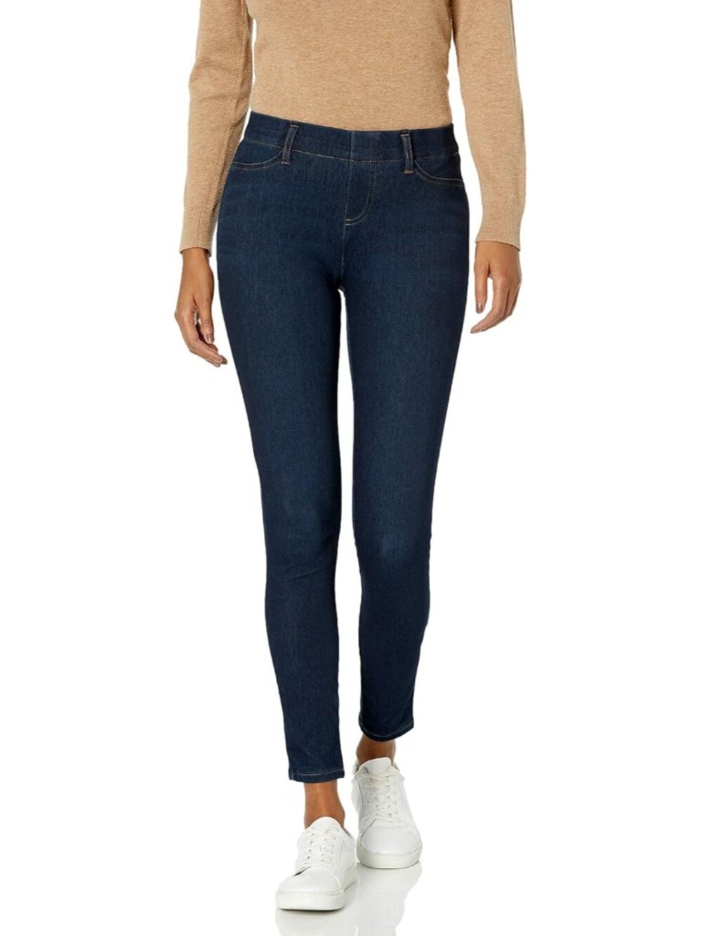 Women's Pull-On Mid Rise Stretchy Knit Jegging Available in Plus Size